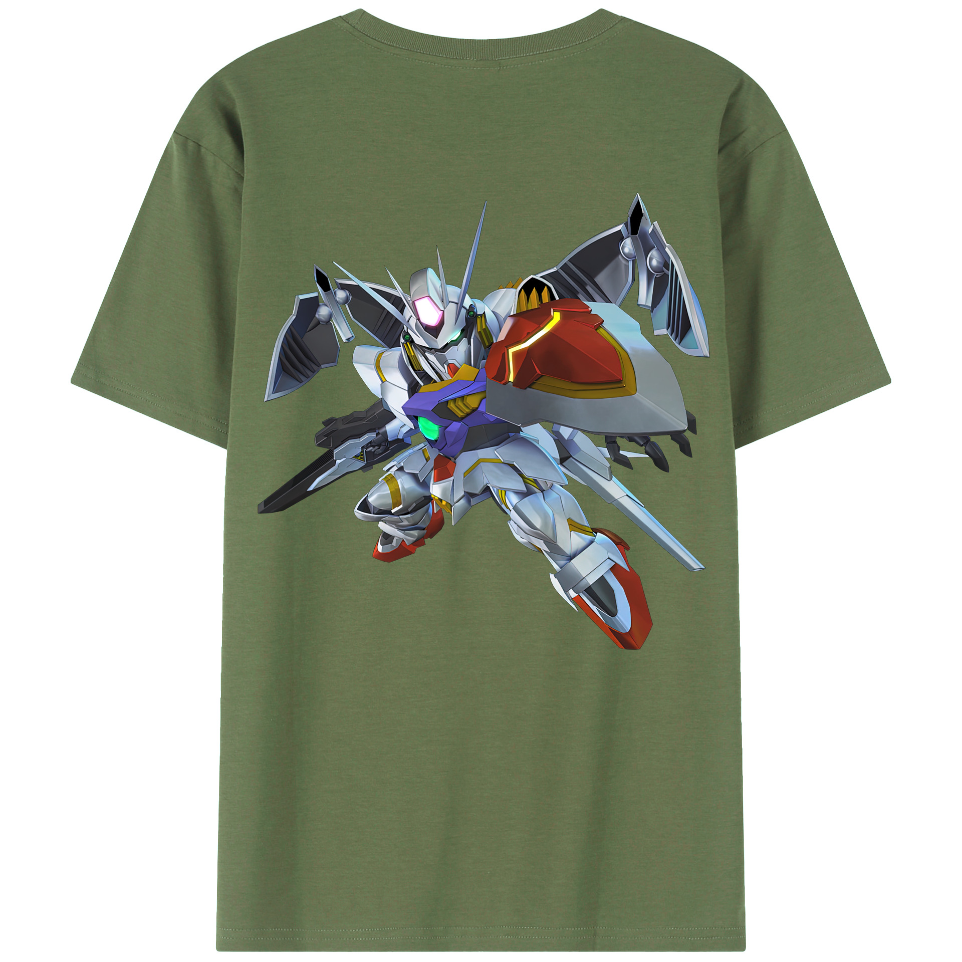 （画像用） 機動戦士ガンダム Mobile Suit Gundam 綿100％ メンズ半袖Tシャツ（バックプリント） 通気性